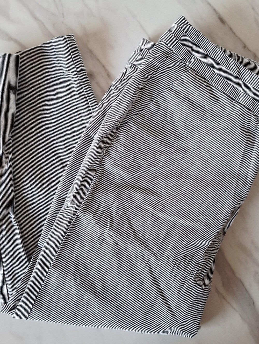 Summery Striped Cotton Cropped Pants (8)